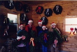 Christmas Tree crew (L to R Becky, Bill, Andy, Dana, Duval)